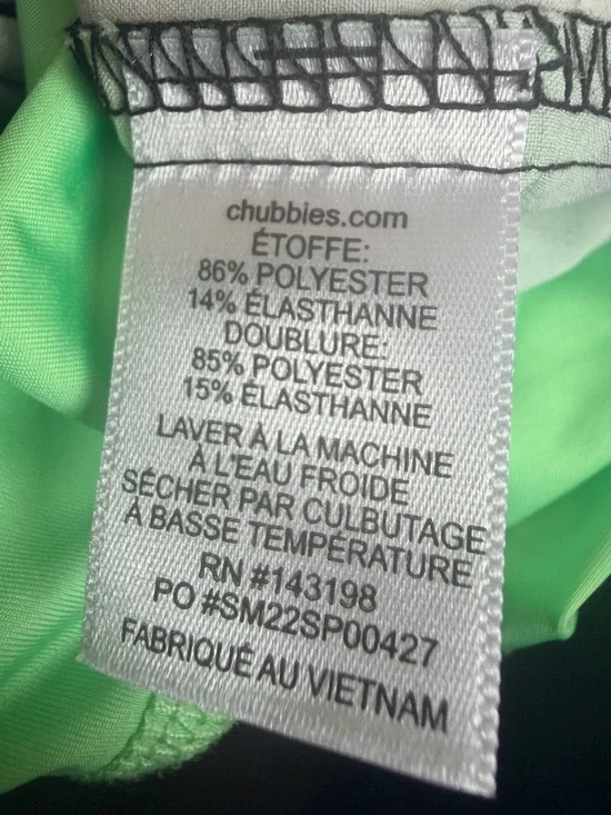 Chubbies Swim Trunks Men’s Small 5.5 Lined Stretch Retro Beach Shorts Black Pink - Picture 9 of 10